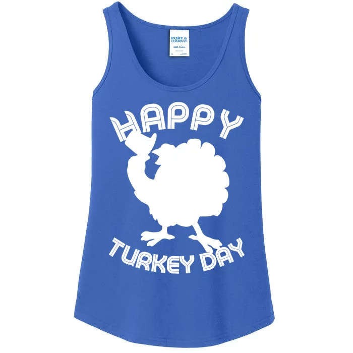 Funny Happy Turkey Day Thanksgiving Day Gift Ladies Essential Tank