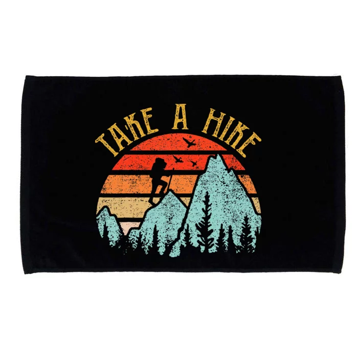 Funny Hiking Take A Hike Women Mountain Hiker Microfiber Hand Towel