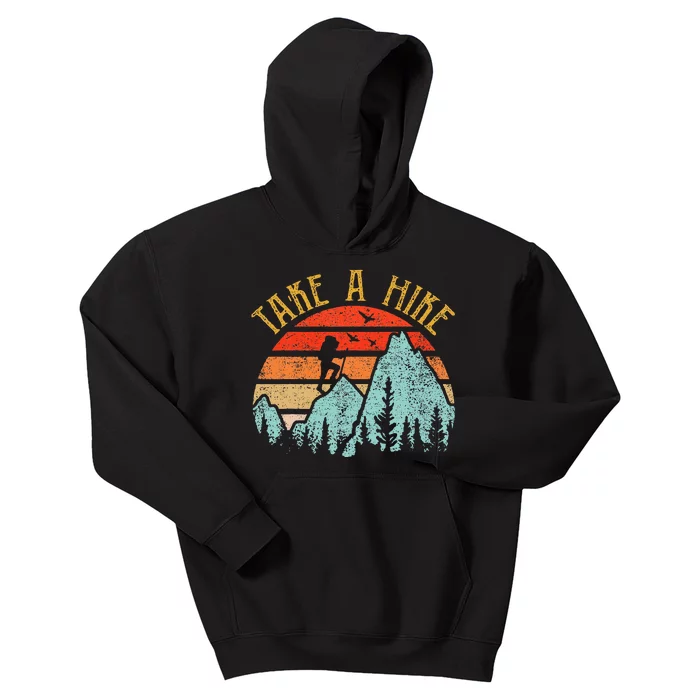 Funny Hiking Take A Hike Women Mountain Hiker Kids Hoodie