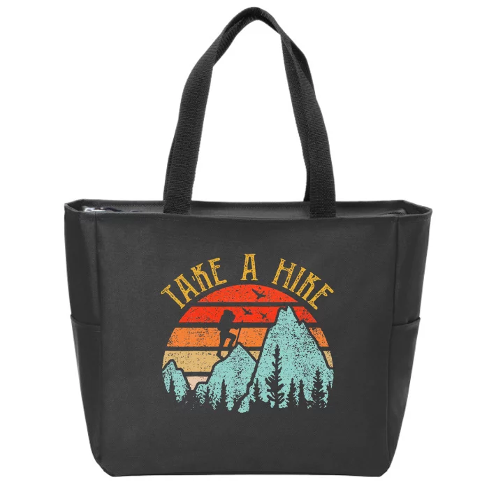 Funny Hiking Take A Hike Women Mountain Hiker Zip Tote Bag