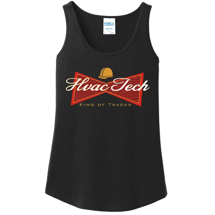 Funny Hvac Tech King Of Trades Ladies Essential Tank