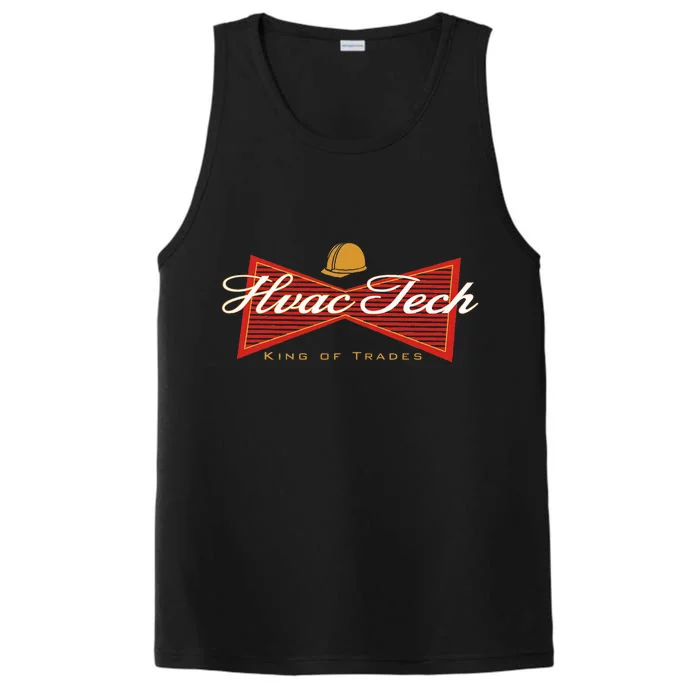 Funny Hvac Tech King Of Trades Performance Tank