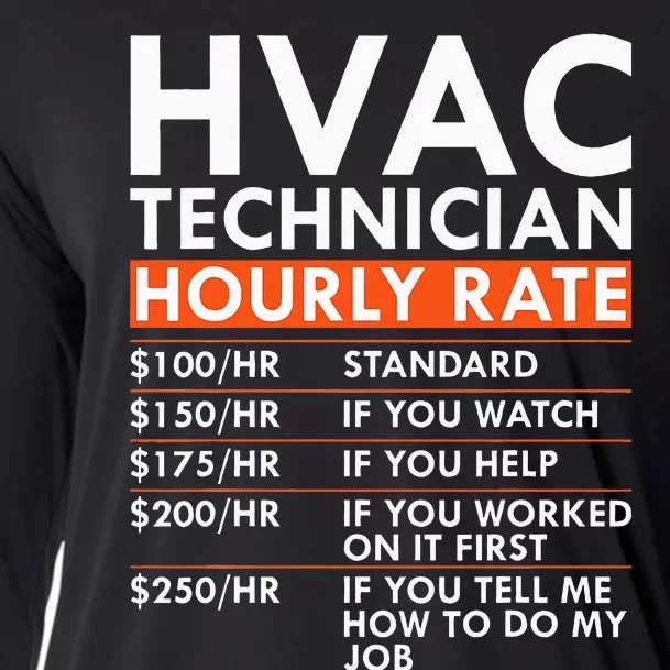 Funny Hvac Technician Hourly Rate Hvac Mechanic Labor Rates Cooling Performance Long Sleeve Crew