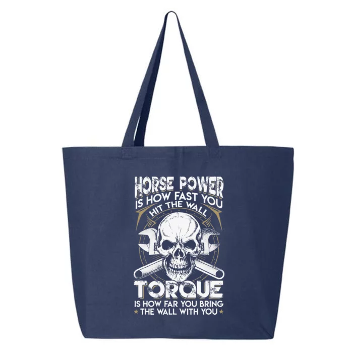 Funny Horsepower Torque Diesel Mechanic Gift Fathers Day 25L Jumbo Tote