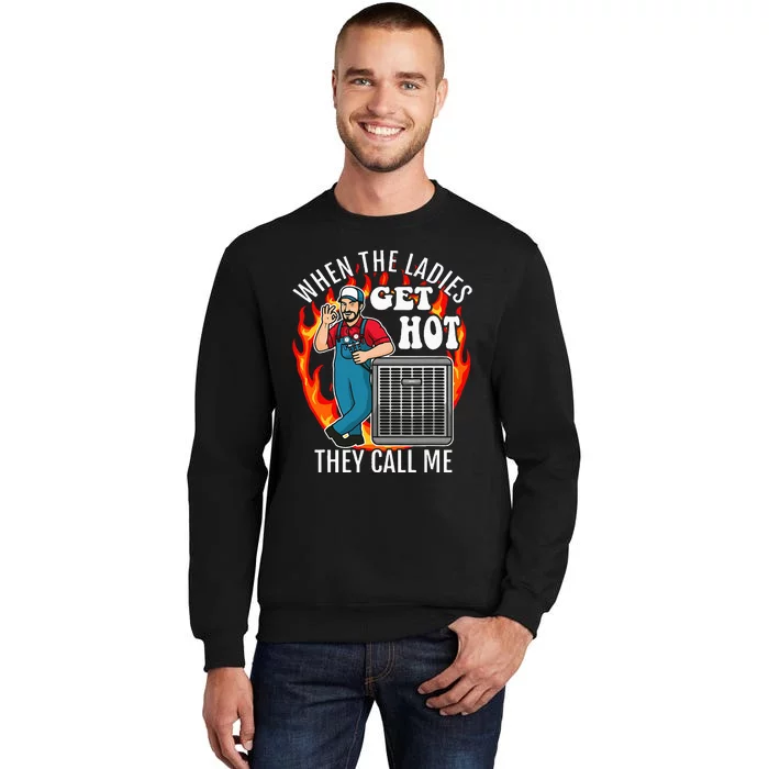 Funny Hvac Technician Air Conditioning Engineer Tech Tall Sweatshirt