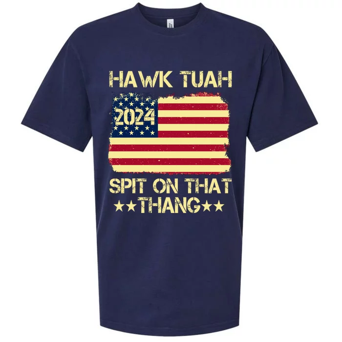 Funny Hawk Tuah 24 Spit On That Thang Sueded Cloud Jersey T-Shirt