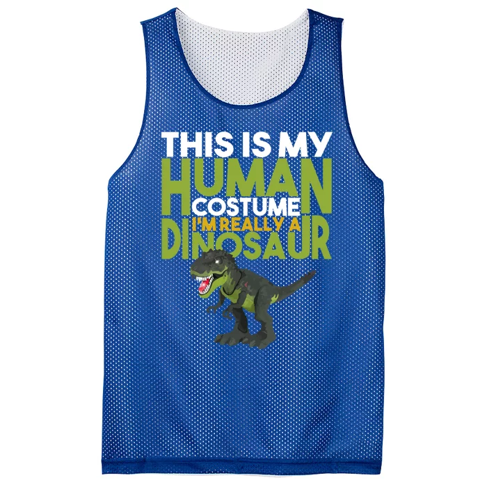 Funny Halloween This Is My Hu Costume Im Really Dinosaur Cool Gift Mesh Reversible Basketball Jersey Tank