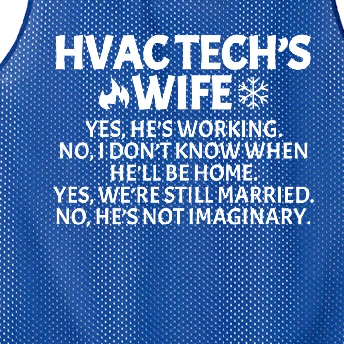 Funny Hvac Technician Gift Cool Hvac Tech Wife Meaningful Gift Mesh Reversible Basketball Jersey Tank