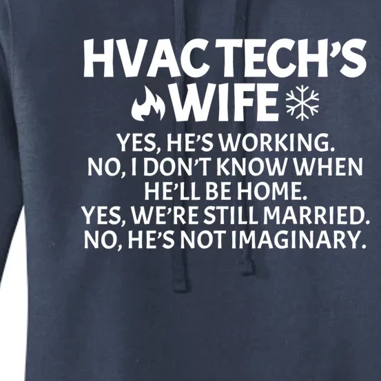 Funny Hvac Technician Gift Cool Hvac Tech Wife Meaningful Gift Women's Pullover Hoodie