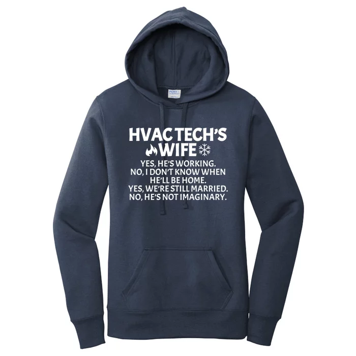 Funny Hvac Technician Gift Cool Hvac Tech Wife Meaningful Gift Women's Pullover Hoodie