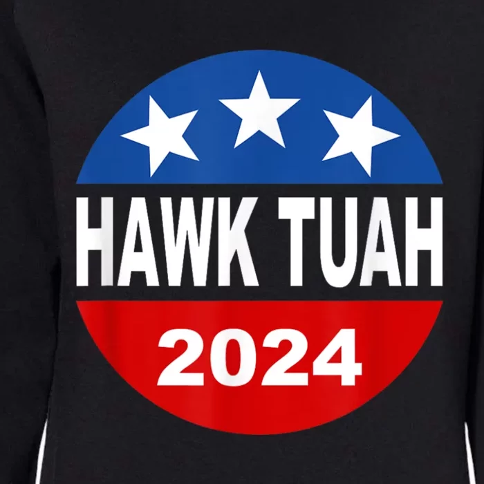 Funny Hawk Tuah 2024 Girl Hawk Tush Spit On That Thang Womens California Wash Sweatshirt