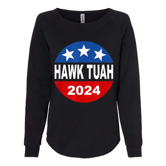 Funny Hawk Tuah 2024 Girl Hawk Tush Spit On That Thang Womens California Wash Sweatshirt