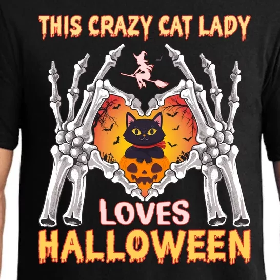 Funny Halloween This Crazy Cat Lady Loves Halloween Pajama Set