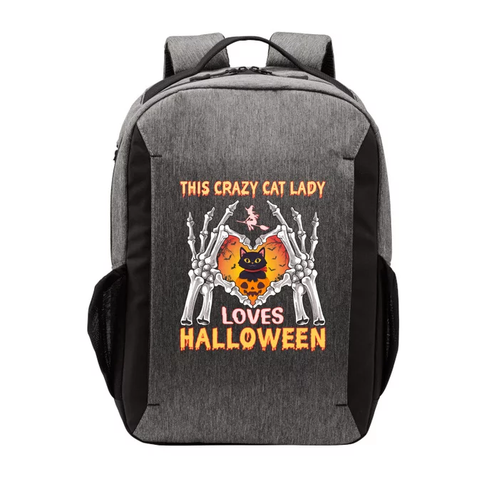 Funny Halloween This Crazy Cat Lady Loves Halloween Vector Backpack