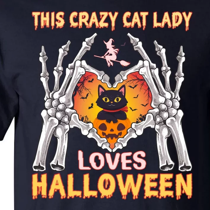 Funny Halloween This Crazy Cat Lady Loves Halloween Tall T-Shirt