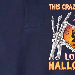 Funny Halloween This Crazy Cat Lady Loves Halloween Softstyle Adult Sport Polo