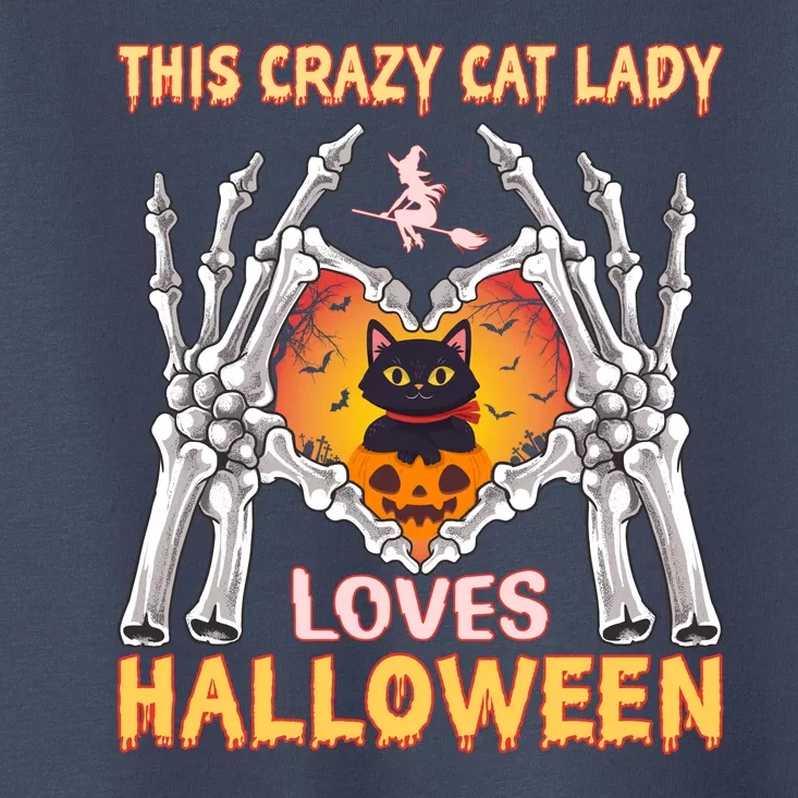 Funny Halloween This Crazy Cat Lady Loves Halloween Toddler T-Shirt