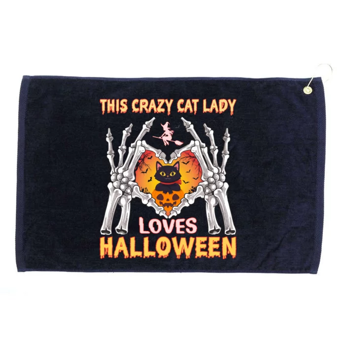 Funny Halloween This Crazy Cat Lady Loves Halloween Grommeted Golf Towel