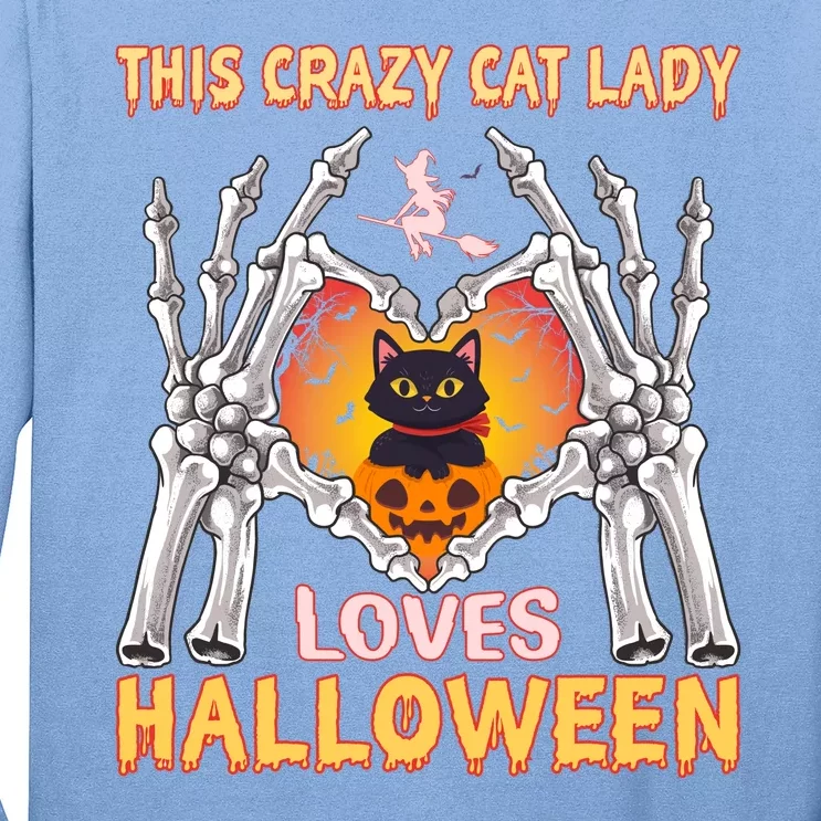 Funny Halloween This Crazy Cat Lady Loves Halloween Long Sleeve Shirt