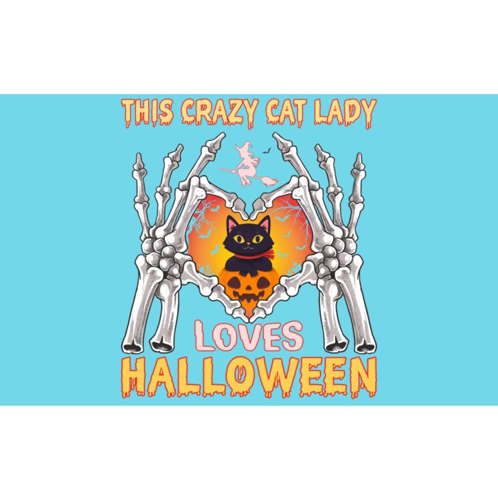 Funny Halloween This Crazy Cat Lady Loves Halloween Bumper Sticker