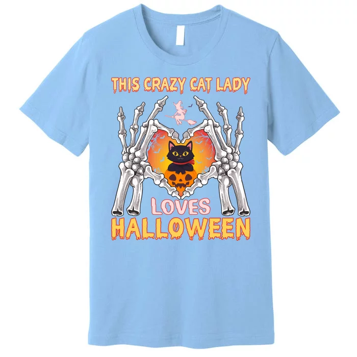 Funny Halloween This Crazy Cat Lady Loves Halloween Premium T-Shirt