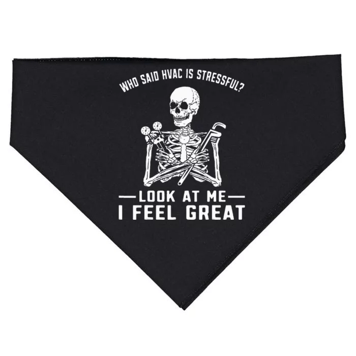 Funny Hvac Tech Ac Repairman Technician USA-Made Doggie Bandana