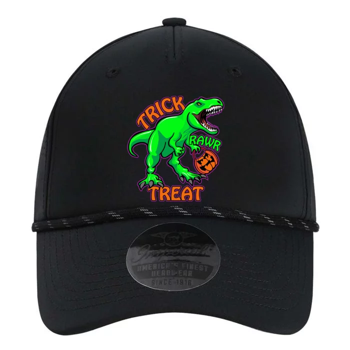 Funny Halloween Trick Rawr Treat TRex Dinosaur With Pumpkin Funny Gift Performance The Dyno Cap