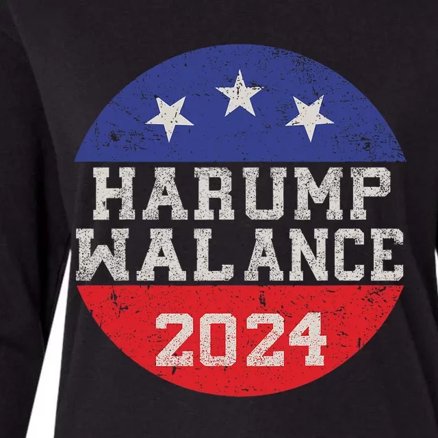 Funny Harris Trump Walz Vance Harump Walance Womens Cotton Relaxed Long Sleeve T-Shirt