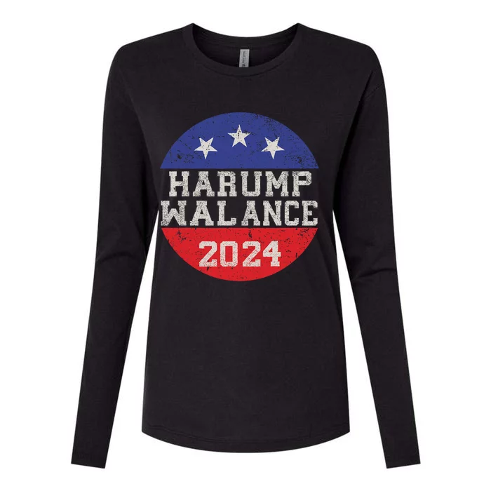 Funny Harris Trump Walz Vance Harump Walance Womens Cotton Relaxed Long Sleeve T-Shirt