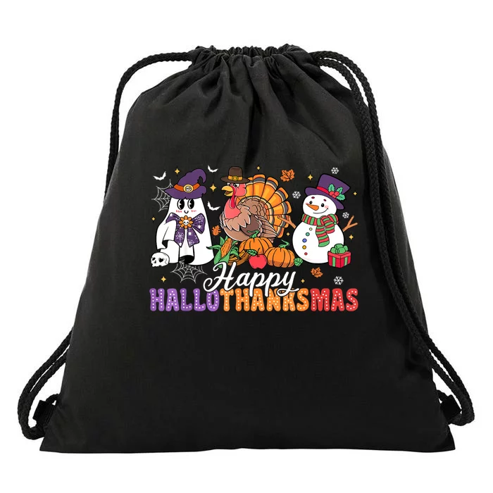 Funny Halloween Thanksgiving Christmas Gift Drawstring Bag