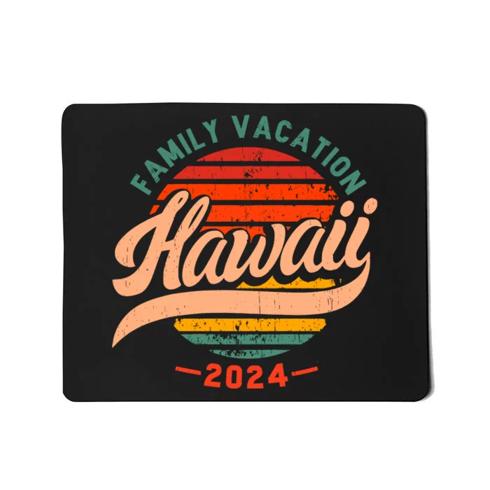 Family Hawaii Trip 2024 Vintage Mousepad