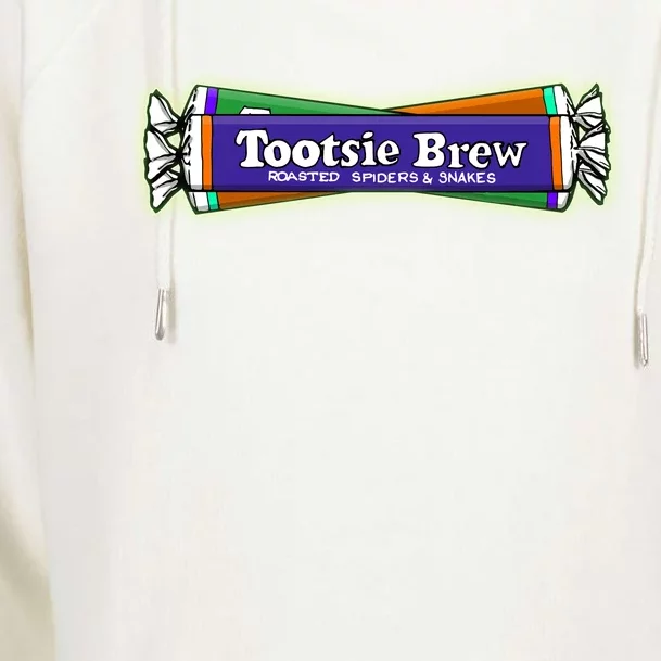 Funny Halloween Tootsie Brew Candy Roasted Spiders And Snakes Womens Funnel Neck Pullover Hood