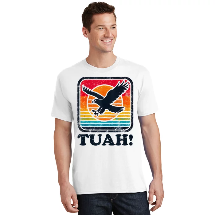 Funny Hawk Tuah Tush Camping Hiking T-Shirt