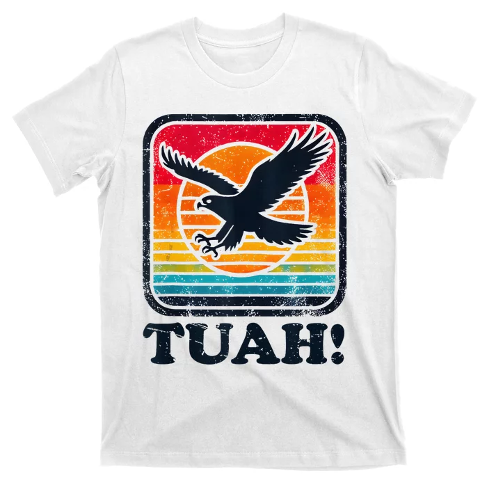 Funny Hawk Tuah Tush Camping Hiking T-Shirt