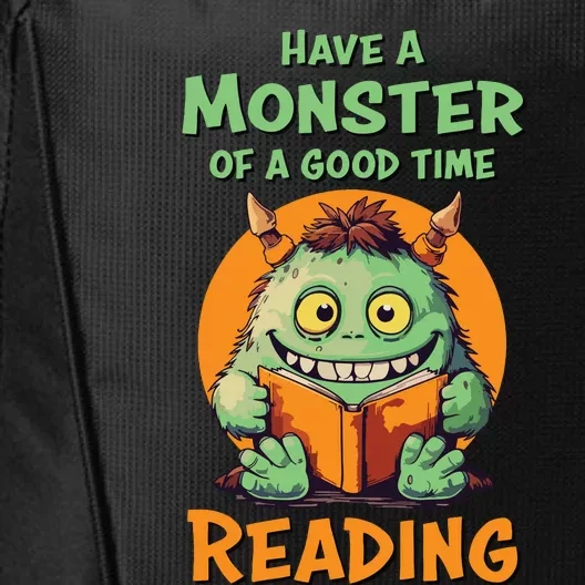 Funny Halloween Teacher Librarian Monster Reading Books City Backpack