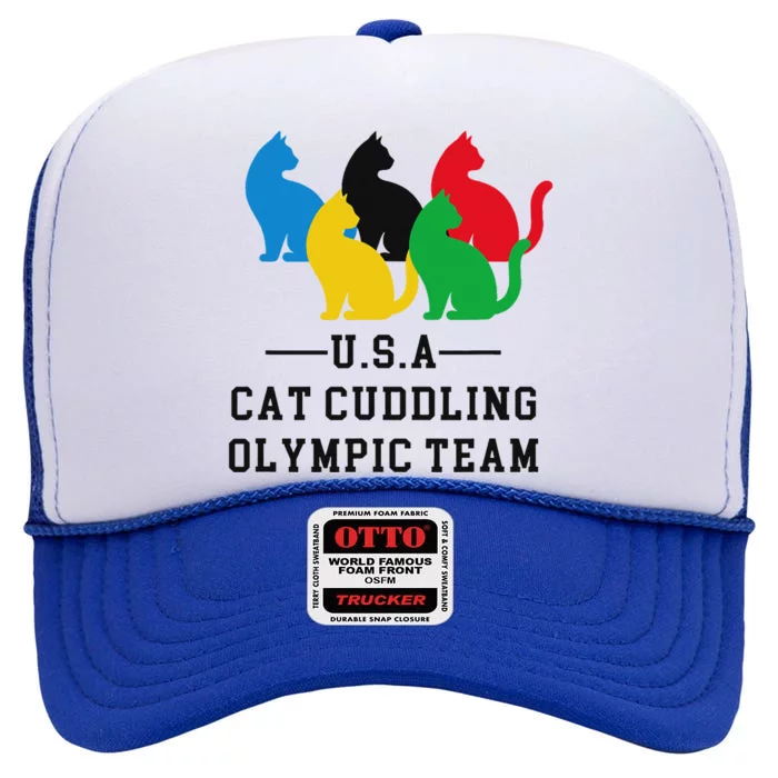 Funny Hawk Tush Cute Cat Cuddling Olympic Teamhawk Tuah 24 Funny Tank Top Design High Crown Mesh Trucker Hat