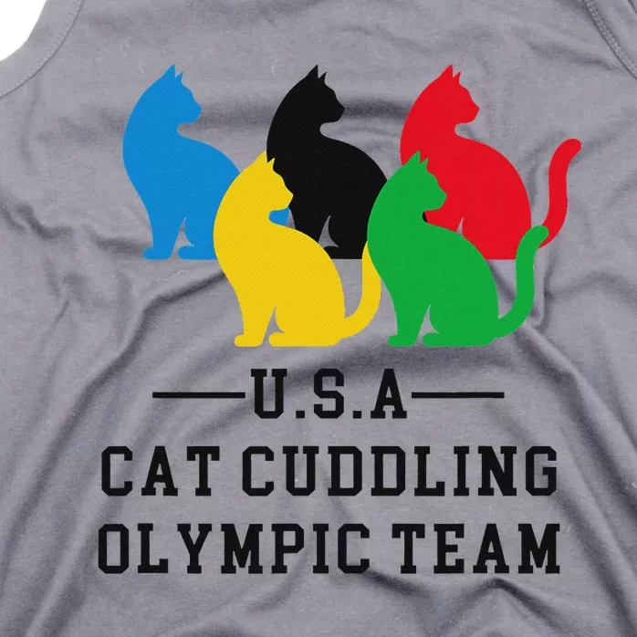 Funny Hawk Tush Cute Cat Cuddling Olympic Teamhawk Tuah 24 Funny Tank Top Design Tank Top