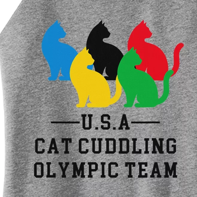 Funny Hawk Tush Cute Cat Cuddling Olympic Teamhawk Tuah 24 Funny Tank Top Design Women’s Perfect Tri Rocker Tank