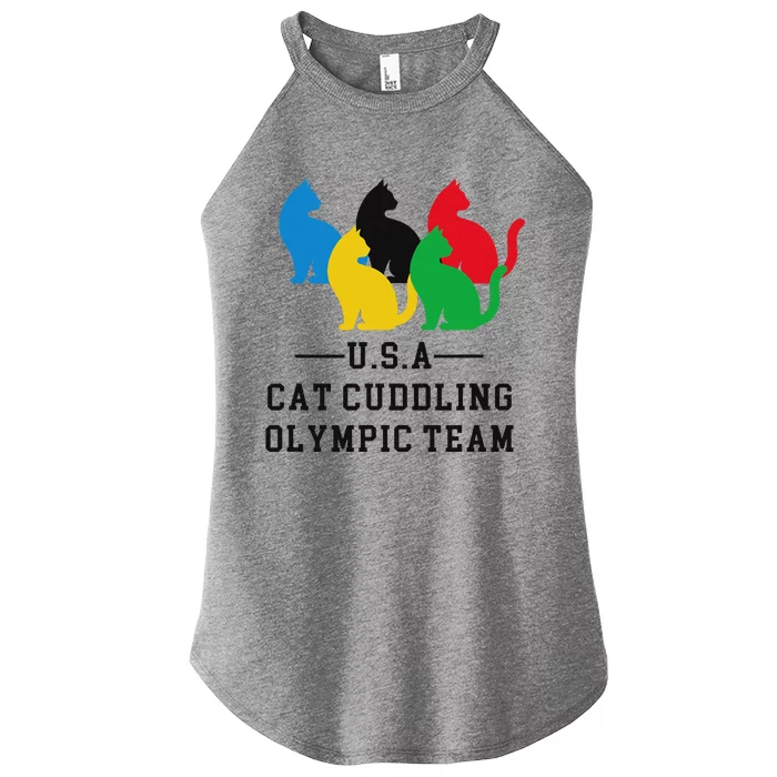 Funny Hawk Tush Cute Cat Cuddling Olympic Teamhawk Tuah 24 Funny Tank Top Design Women’s Perfect Tri Rocker Tank