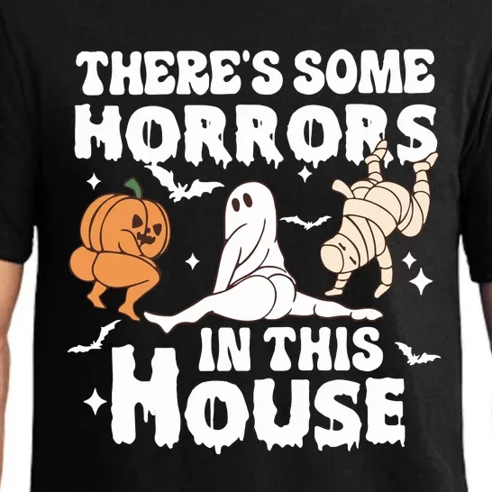 Funny Halloween Theres Some Horrors In This House Pajama Set