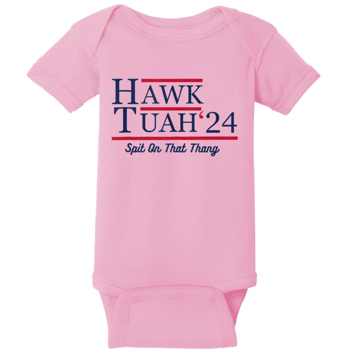 Funny Hawk Tush Messy Bun Design Baby Bodysuit