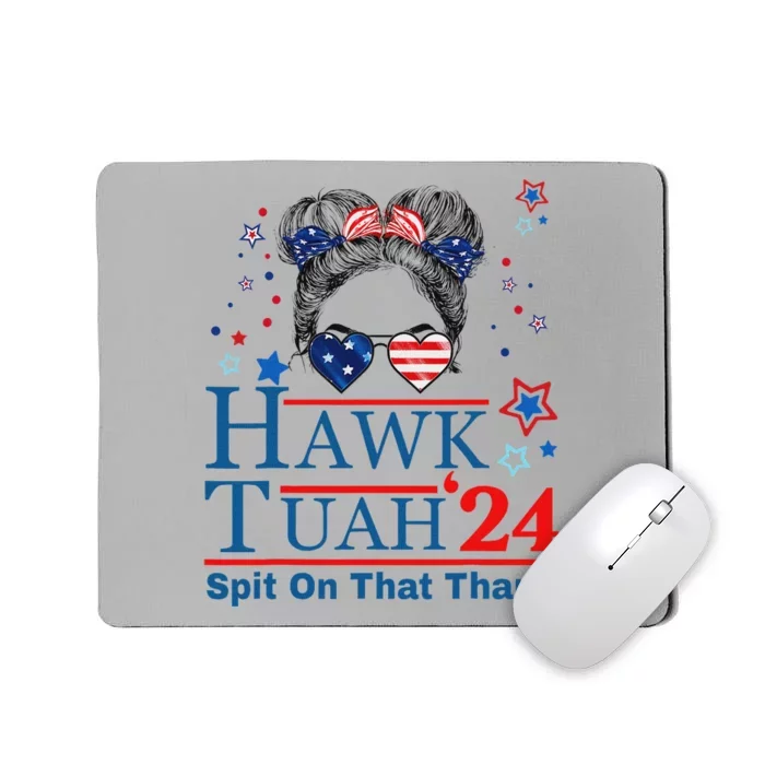 Funny Hawk Tush Messy Bun Design Mousepad