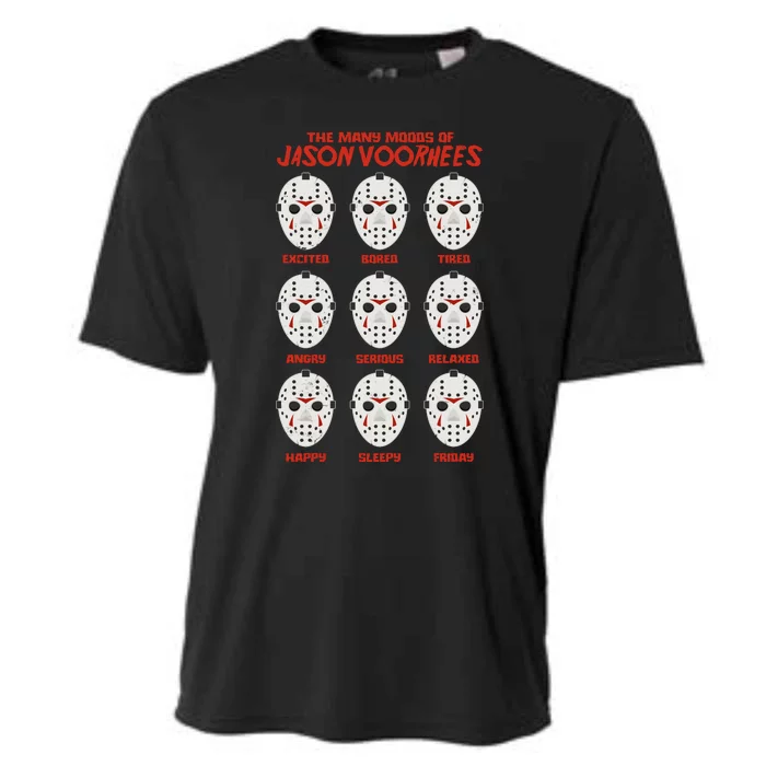 Funny Halloween The Many Moods Of Jason Voorhees Cooling Performance Crew T-Shirt