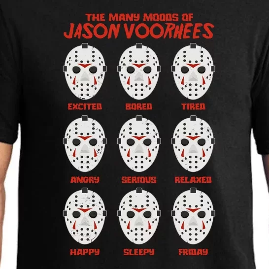 Funny Halloween The Many Moods Of Jason Voorhees Pajama Set