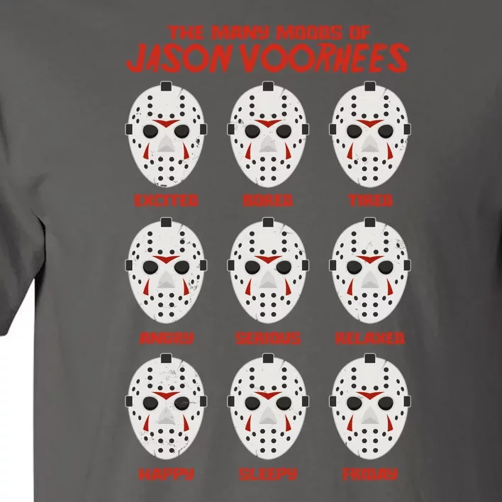 Funny Halloween The Many Moods Of Jason Voorhees Tall T-Shirt