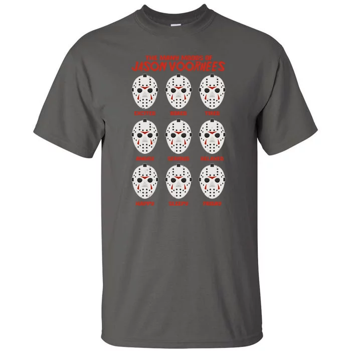 Funny Halloween The Many Moods Of Jason Voorhees Tall T-Shirt