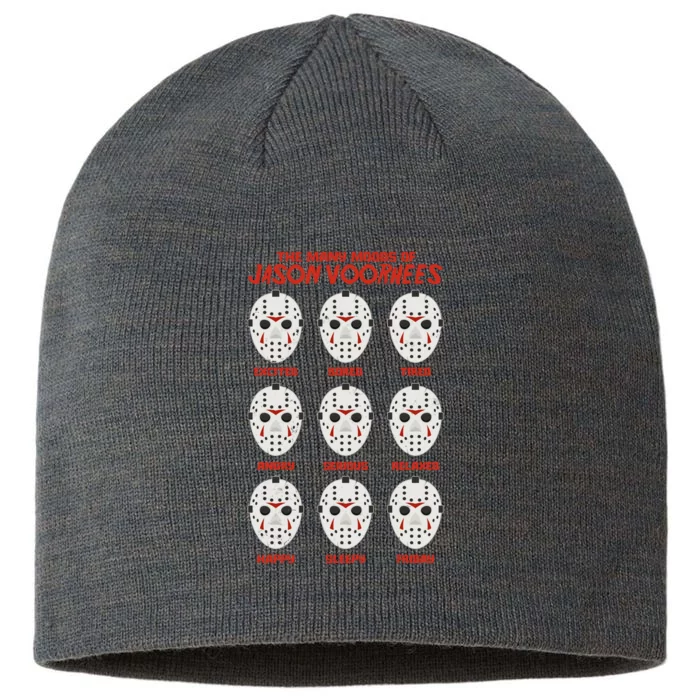 Funny Halloween The Many Moods Of Jason Voorhees 8 1/2in Sustainable Knit Beanie