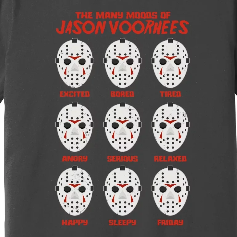 Funny Halloween The Many Moods Of Jason Voorhees Premium T-Shirt