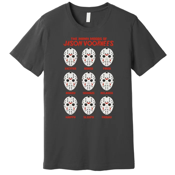 Funny Halloween The Many Moods Of Jason Voorhees Premium T-Shirt