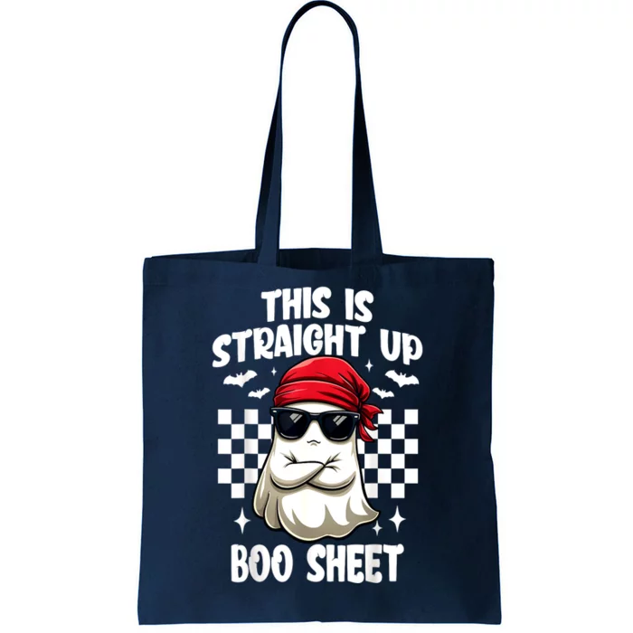 Funny Halloween This Is Straight Up Boo Sheet Gift Tote Bag